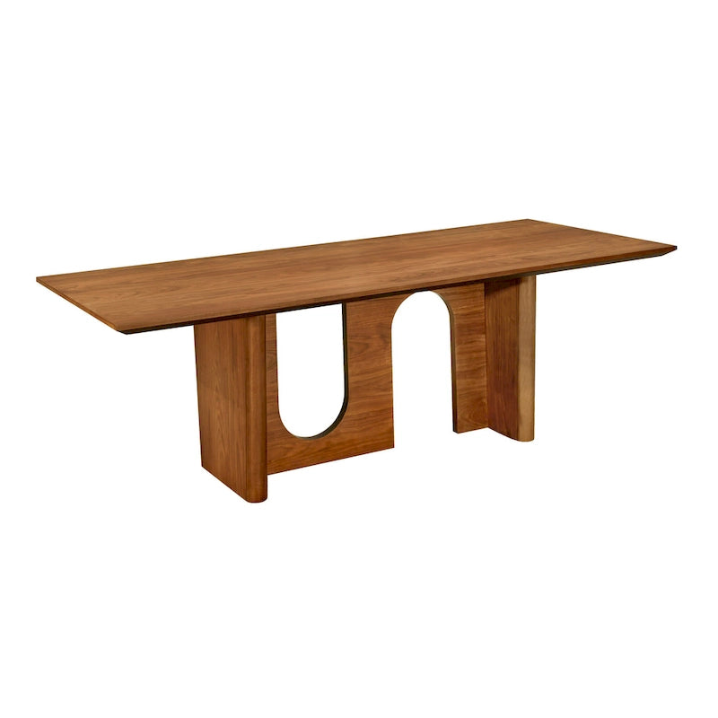 Table de salle à manger rectangulaire Satra en noyer - 92 po L x 39,3 po P x 30 po H