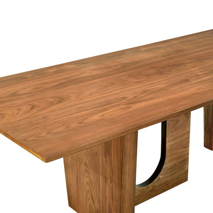 Table de salle à manger rectangulaire Satra en noyer - 92 po L x 39,3 po P x 30 po H