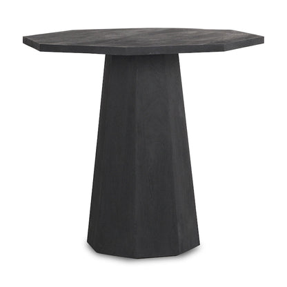 Table d'entrée hexagonale Maxine en bois massif brun foncé