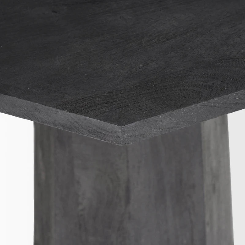 Table d'entrée hexagonale Maxine en bois massif brun foncé