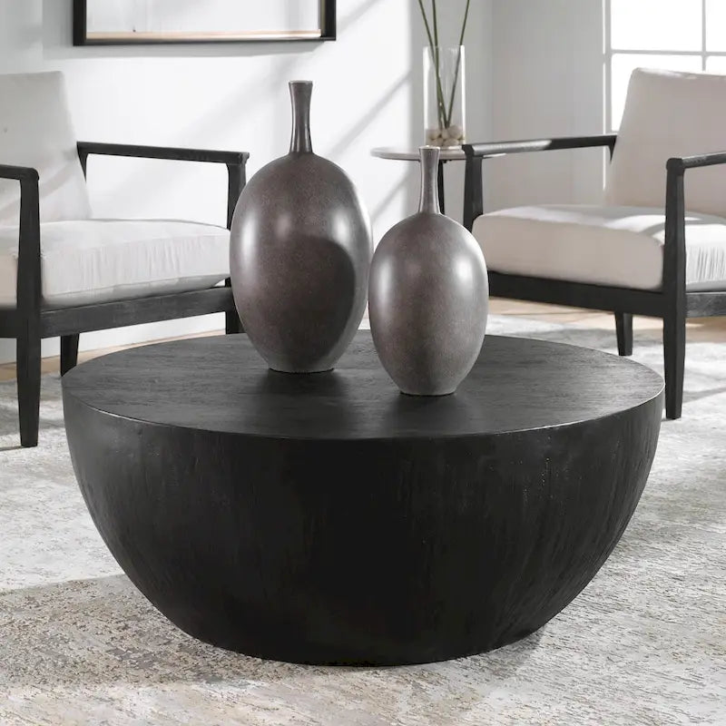 Table basse Uttermost Lark en ébène - 42 po L x 16 po H x 42 po P
