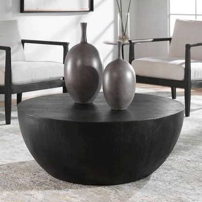 Table basse Uttermost Lark en ébène - 42 po L x 16 po H x 42 po P