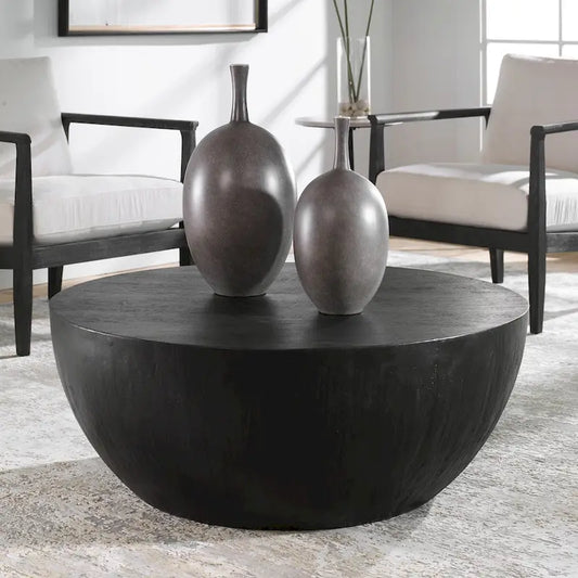 Table basse Uttermost Lark en ébène - 42 po L x 16 po H x 42 po P