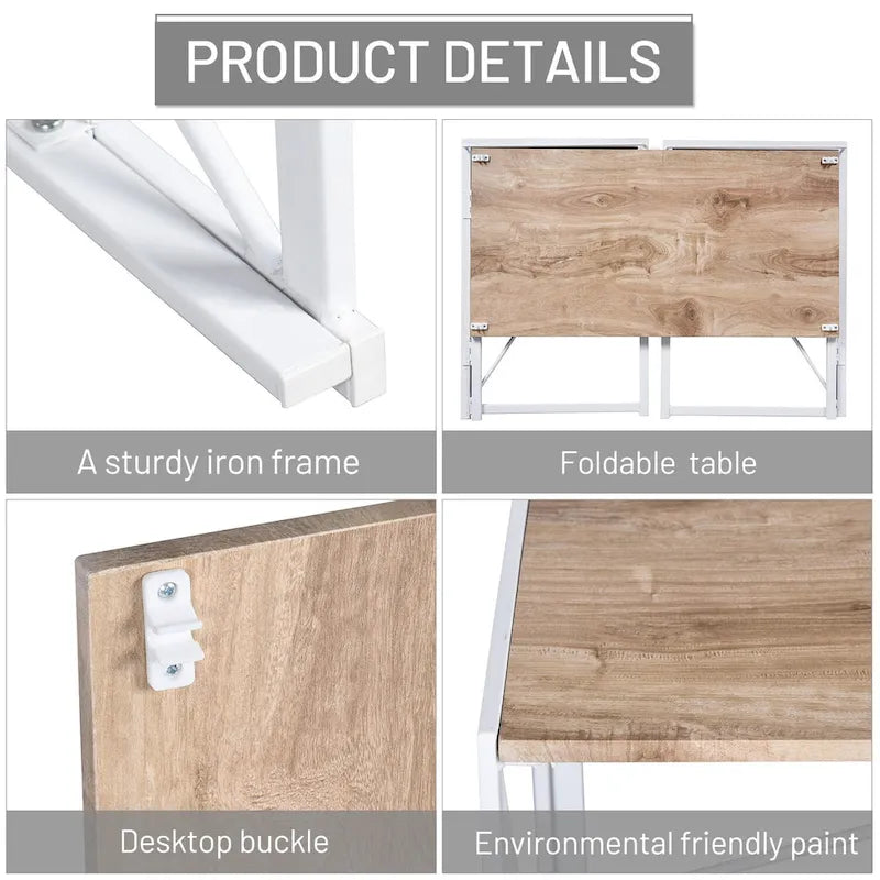 Bureau d'étude pliable HomyLin 39, simple et facile à monter.