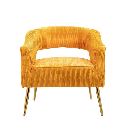 Fauteuil d'appoint contemporain à volants rembourrés