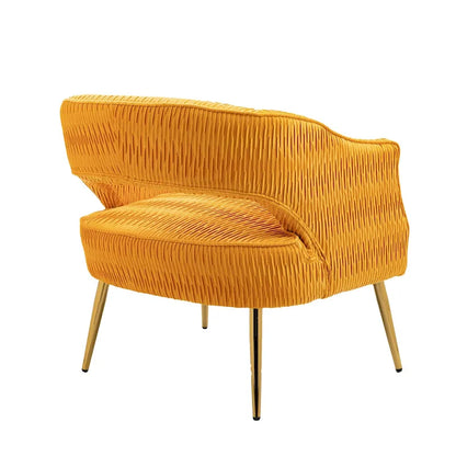 Fauteuil d'appoint contemporain à volants rembourrés
