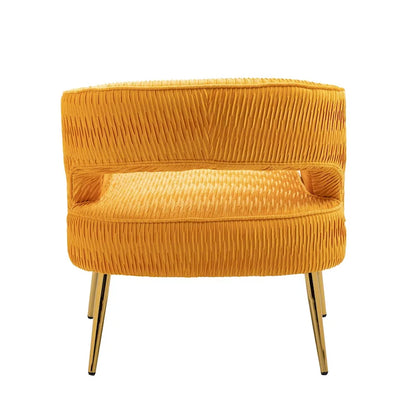 Fauteuil d'appoint contemporain à volants rembourrés