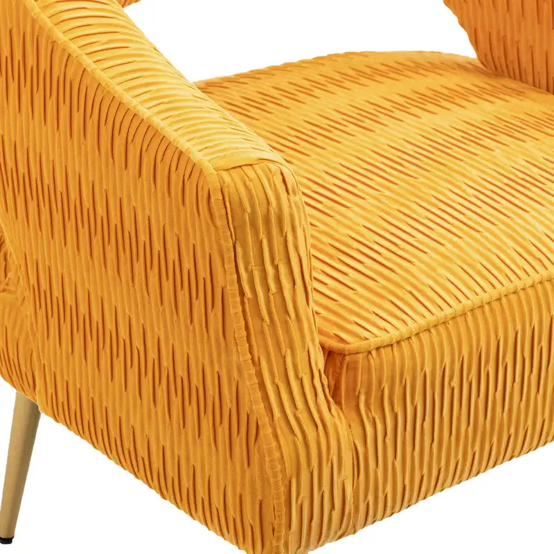 Fauteuil d'appoint contemporain à volants rembourrés