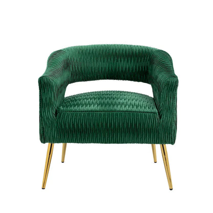Fauteuil d'appoint contemporain à volants rembourrés