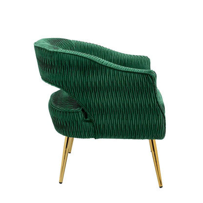 Fauteuil d'appoint contemporain à volants rembourrés