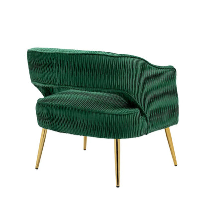 Fauteuil d'appoint contemporain à volants rembourrés