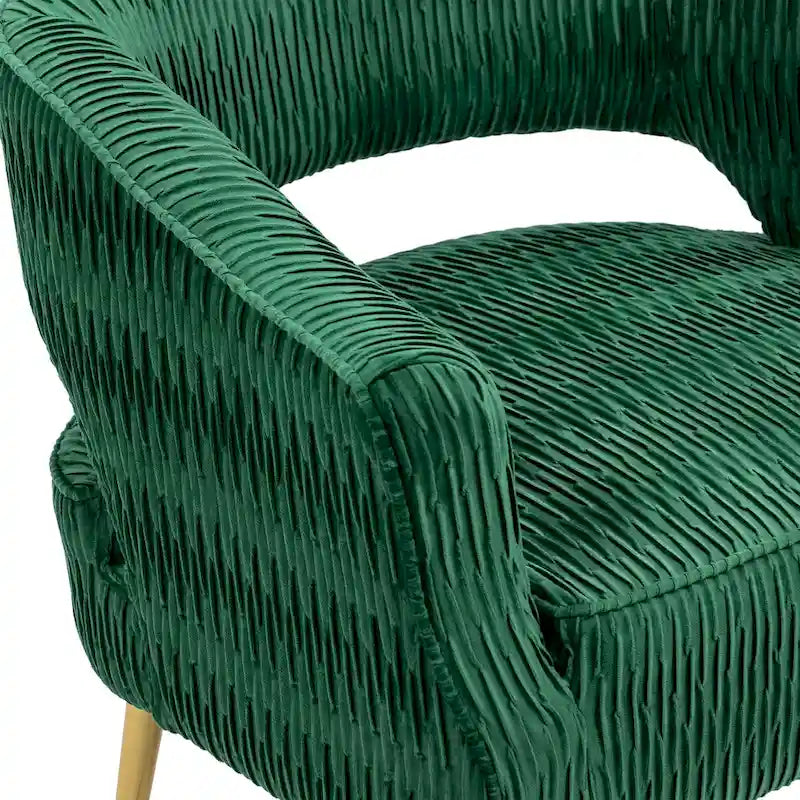 Fauteuil d'appoint contemporain à volants rembourrés