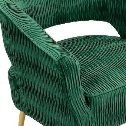 Fauteuil d'appoint contemporain à volants rembourrés