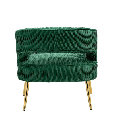 Fauteuil d'appoint contemporain à volants rembourrés