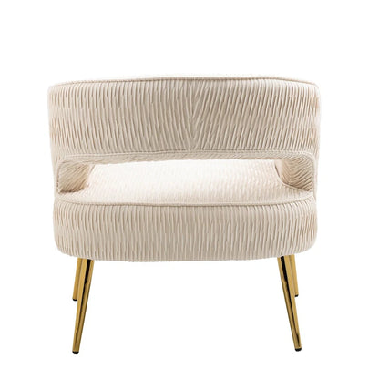 Fauteuil d'appoint contemporain à volants rembourrés