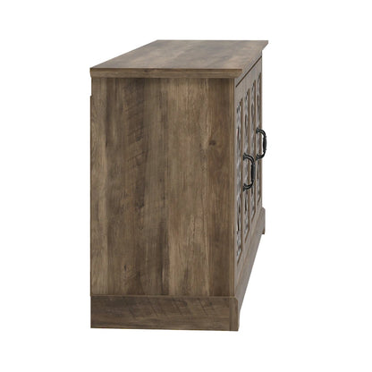 Meuble TV GALANO Calidia 68,2 po, gris pierre, 4 portes, pour téléviseurs jusqu'à 75 po - 68,2 po L x 17,1 po l x 29,3 po H