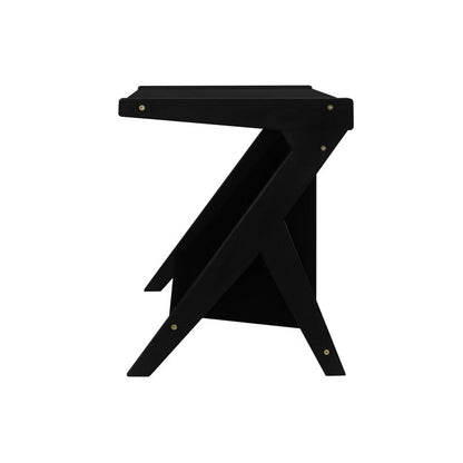 Table d'appoint en forme de Z Casual Home avec panier de rangement en toile
