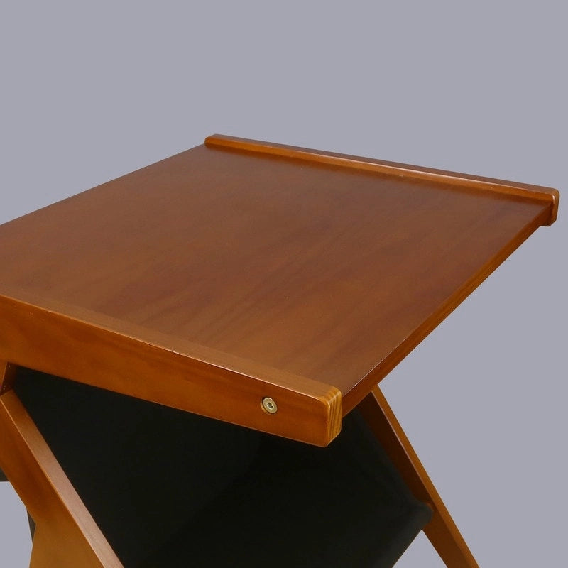 Table d'appoint en forme de Z Casual Home avec panier de rangement en toile