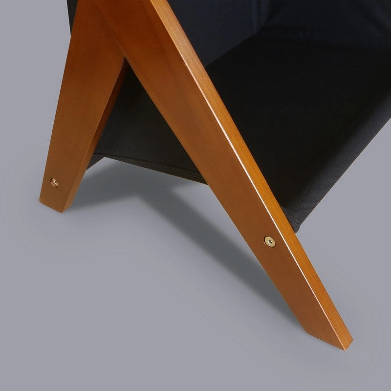 Table d'appoint en forme de Z Casual Home avec panier de rangement en toile
