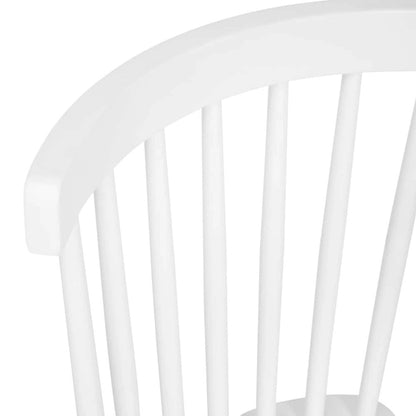 Chaises de salle à manger commerciales de style Windsor en bois massif avec dossier à fuseaux - Lot de 2