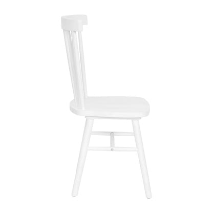 Chaises de salle à manger commerciales de style Windsor en bois massif avec dossier à fuseaux - Lot de 2