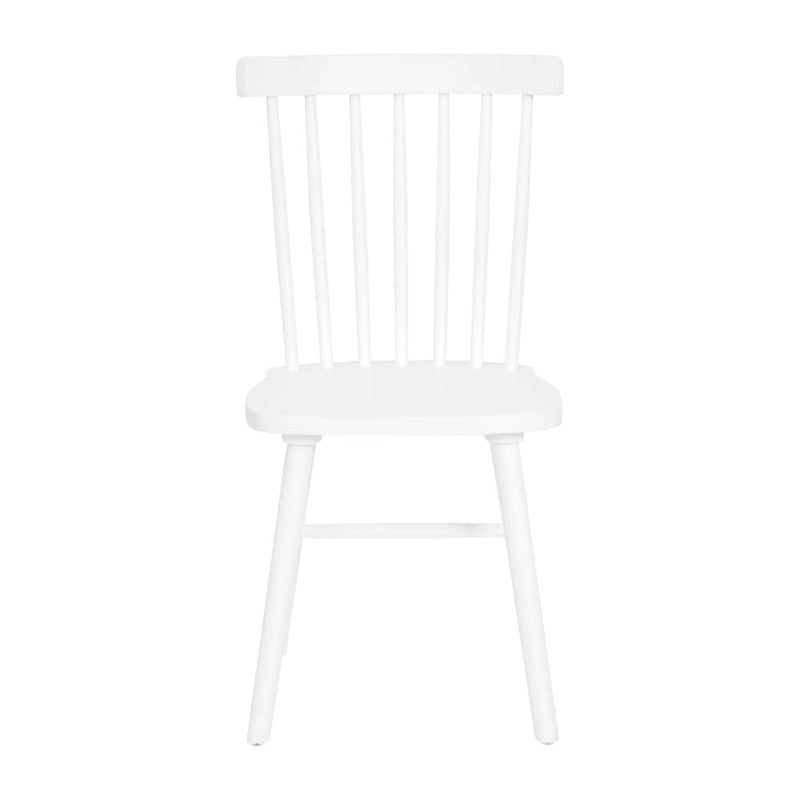 Chaises de salle à manger commerciales de style Windsor en bois massif avec dossier à fuseaux - Lot de 2