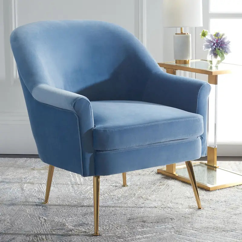 Fauteuil d'appoint SAFAVIEH Edina - 75 cm (L) x 78 cm (P) x 84 cm (H) - 76 cm (L) x 79 cm (P) x 84 cm (H)