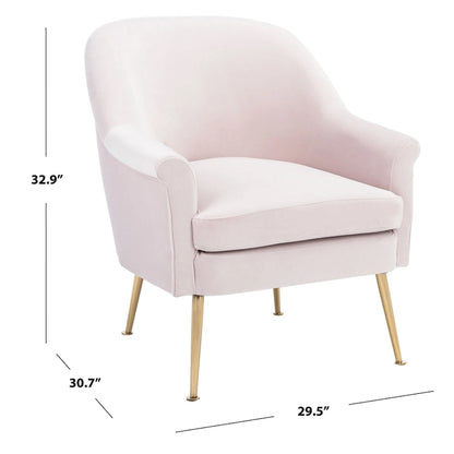 Fauteuil d'appoint SAFAVIEH Edina - 75 cm (L) x 78 cm (P) x 84 cm (H) - 76 cm (L) x 79 cm (P) x 84 cm (H)