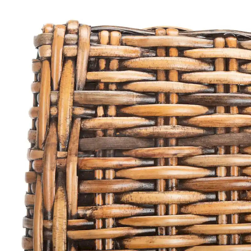 Fauteuils d'intérieur inclinés SAFAVIEH Charolette en résine tressée marron (lot de 2) - 51 x 61 x 99 cm - 51 x 61 x 99 cm