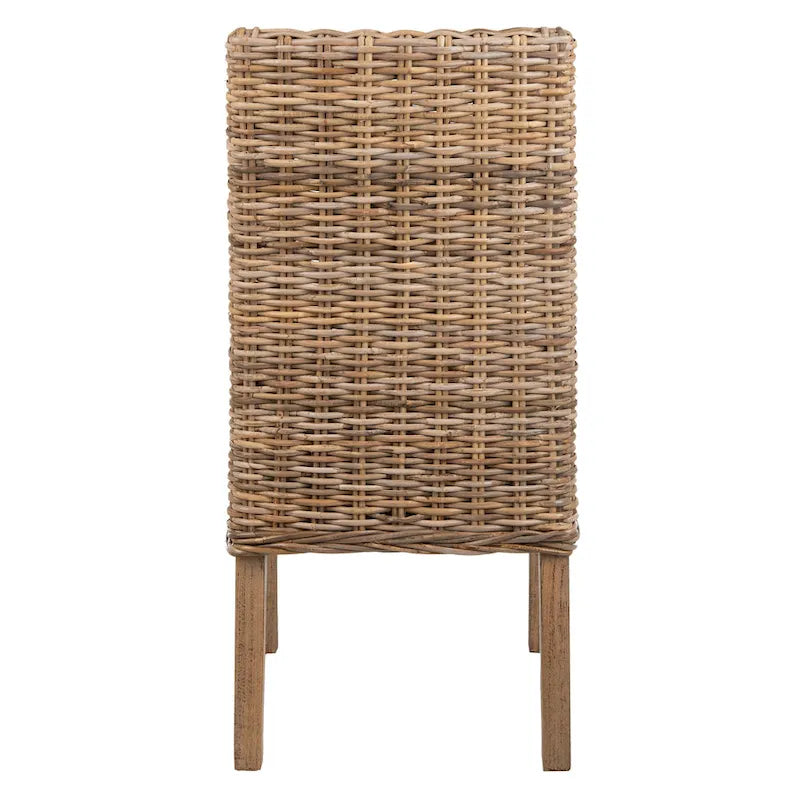 Fauteuils d'intérieur inclinés SAFAVIEH Charolette en résine tressée marron (lot de 2) - 51 x 61 x 99 cm - 51 x 61 x 99 cm