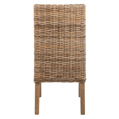 Fauteuils d'intérieur inclinés SAFAVIEH Charolette en résine tressée marron (lot de 2) - 51 x 61 x 99 cm - 51 x 61 x 99 cm