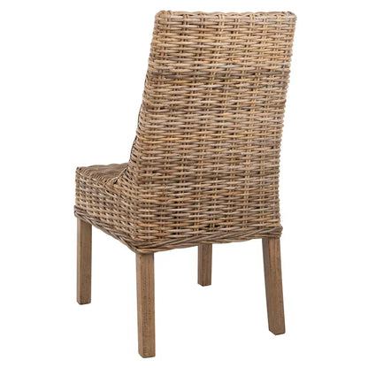 Fauteuils d'intérieur inclinés SAFAVIEH Charolette en résine tressée marron (lot de 2) - 51 x 61 x 99 cm - 51 x 61 x 99 cm