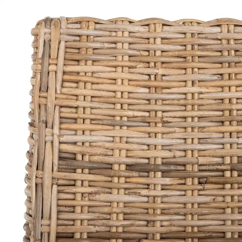 Fauteuils d'intérieur inclinés SAFAVIEH Charolette en résine tressée marron (lot de 2) - 51 x 61 x 99 cm - 51 x 61 x 99 cm
