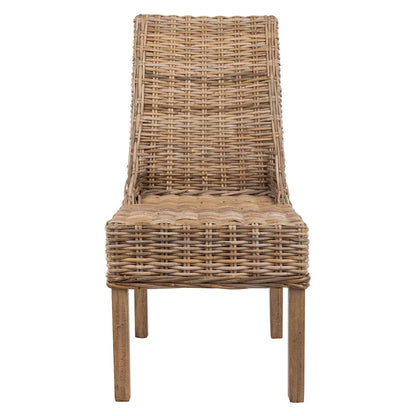 Fauteuils d'intérieur inclinés SAFAVIEH Charolette en résine tressée marron (lot de 2) - 51 x 61 x 99 cm - 51 x 61 x 99 cm