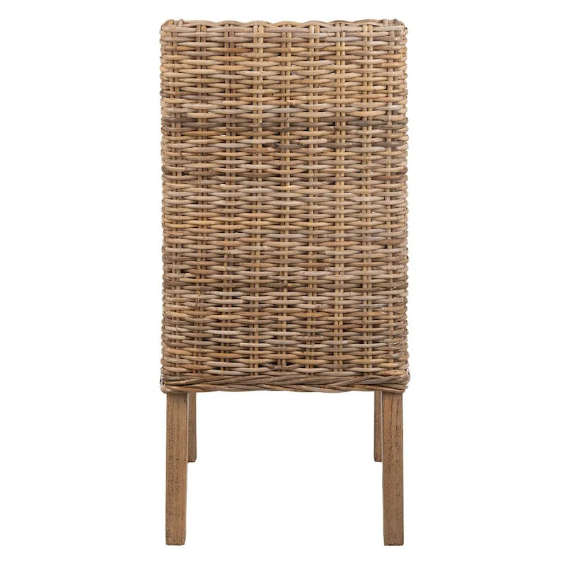 Fauteuils d'intérieur inclinés SAFAVIEH Charolette en résine tressée marron (lot de 2) - 51 x 61 x 99 cm - 51 x 61 x 99 cm