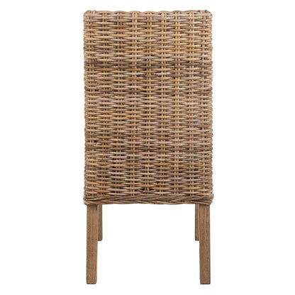 Fauteuils d'intérieur inclinés SAFAVIEH Charolette en résine tressée marron (lot de 2) - 51 x 61 x 99 cm - 51 x 61 x 99 cm