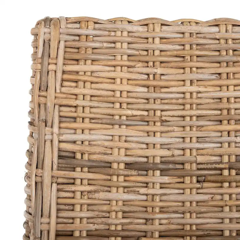 Fauteuils d'intérieur inclinés SAFAVIEH Charolette en résine tressée marron (lot de 2) - 51 x 61 x 99 cm - 51 x 61 x 99 cm