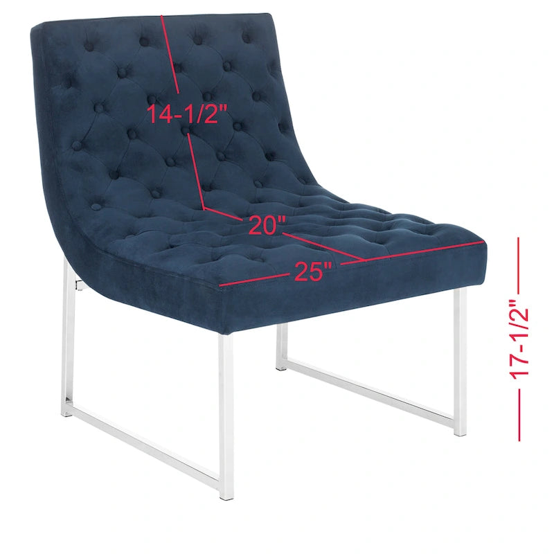 Fauteuil club capitonné Hadley de style moderne du milieu du siècle SAFAVIEH Jerilynn - 25 po L x 30 po P x 32 po H