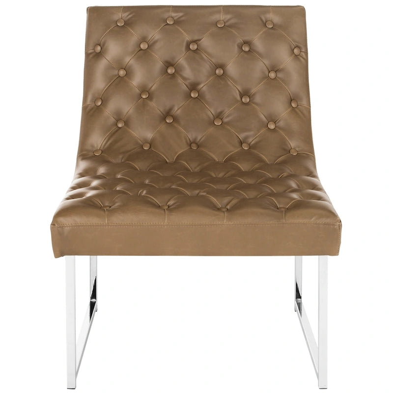 Fauteuil club capitonné Hadley de style moderne du milieu du siècle SAFAVIEH Jerilynn - 25 po L x 30 po P x 32 po H