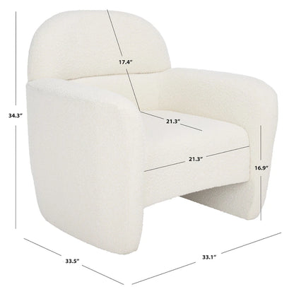 Fauteuil d'appoint SAFAVIEH Couture Dorlies Boucle - 84 cm L x 85 cm P x 86 cm H