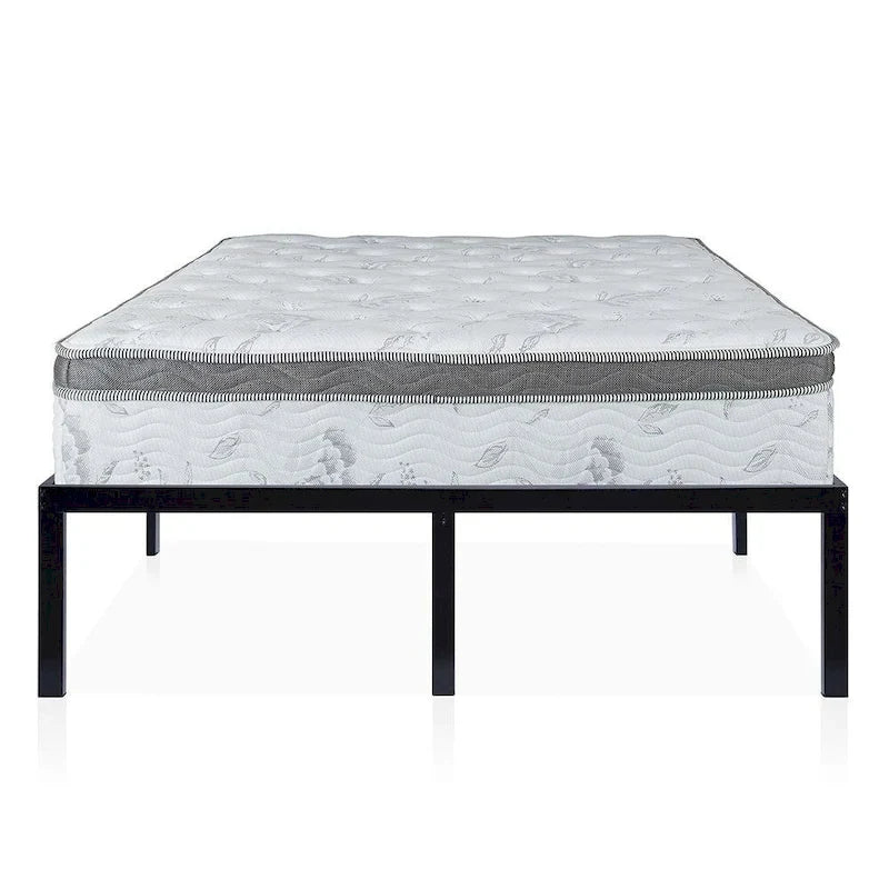 Cadre de lit plateforme en métal robuste de 40 cm de haut (taille King)