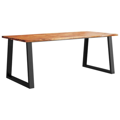 Table de salle à manger vidaXL avec bord naturel 78,7 x 35,4 x 29,5 cm, en bois d'acacia massif