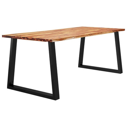 Table de salle à manger vidaXL avec bord naturel 78,7 x 35,4 x 29,5 cm, en bois d'acacia massif