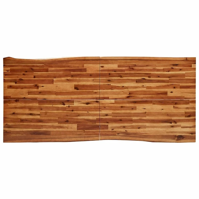 Table de salle à manger vidaXL avec bord naturel 78,7 x 35,4 x 29,5 cm, en bois d'acacia massif