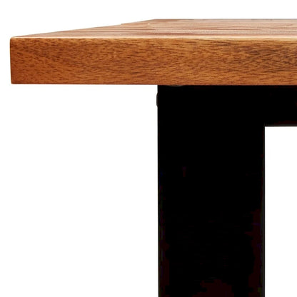 Table de salle à manger vidaXL avec bord naturel 78,7 x 35,4 x 29,5 cm, en bois d'acacia massif