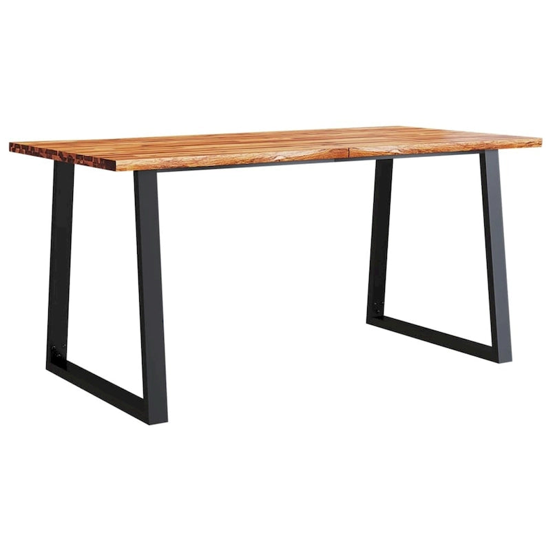 Table de salle à manger vidaXL avec bord naturel 78,7 x 35,4 x 29,5 cm, en bois d'acacia massif