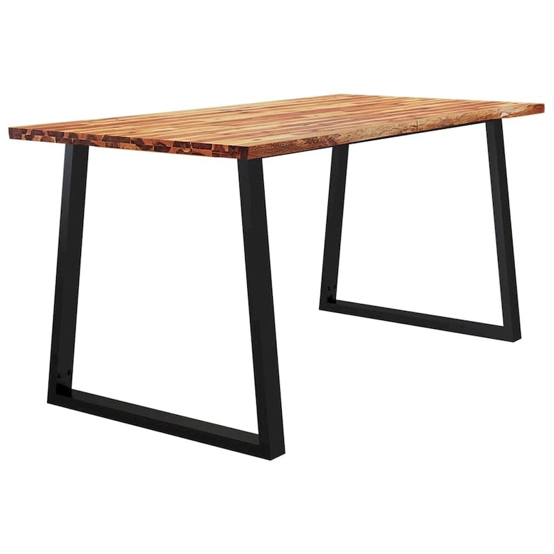 Table de salle à manger vidaXL avec bord naturel 78,7 x 35,4 x 29,5 cm, en bois d'acacia massif