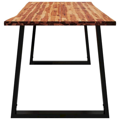 Table de salle à manger vidaXL avec bord naturel 78,7 x 35,4 x 29,5 cm, en bois d'acacia massif