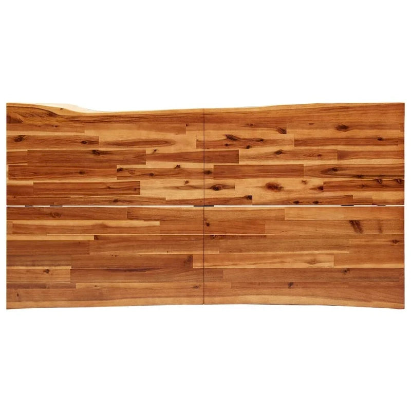 Table de salle à manger vidaXL avec bord naturel 78,7 x 35,4 x 29,5 cm, en bois d'acacia massif