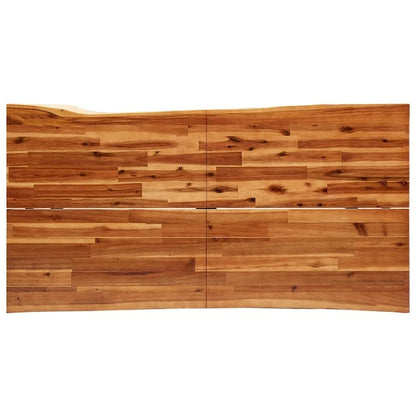 Table de salle à manger vidaXL avec bord naturel 78,7 x 35,4 x 29,5 cm, en bois d'acacia massif